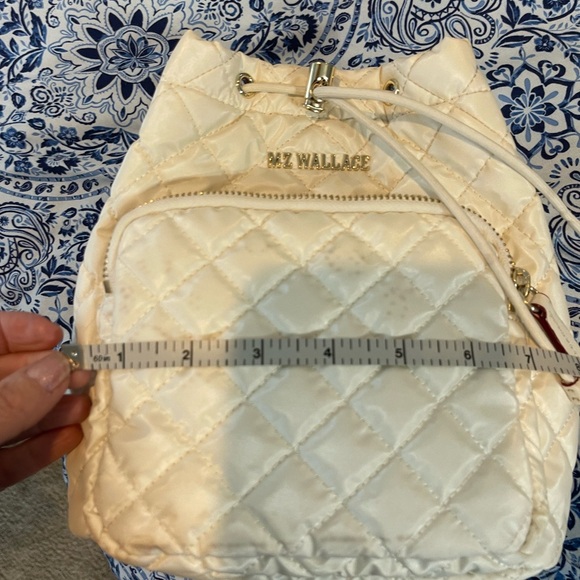 MZ Wallace White Quilted Backpack - Picture 15 of 16